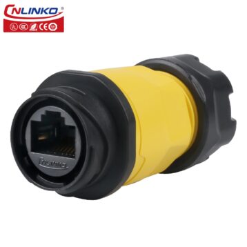 IP68 RJ45 female tengi á kapal - YM-20-J/RJ45/213/PP-42-002