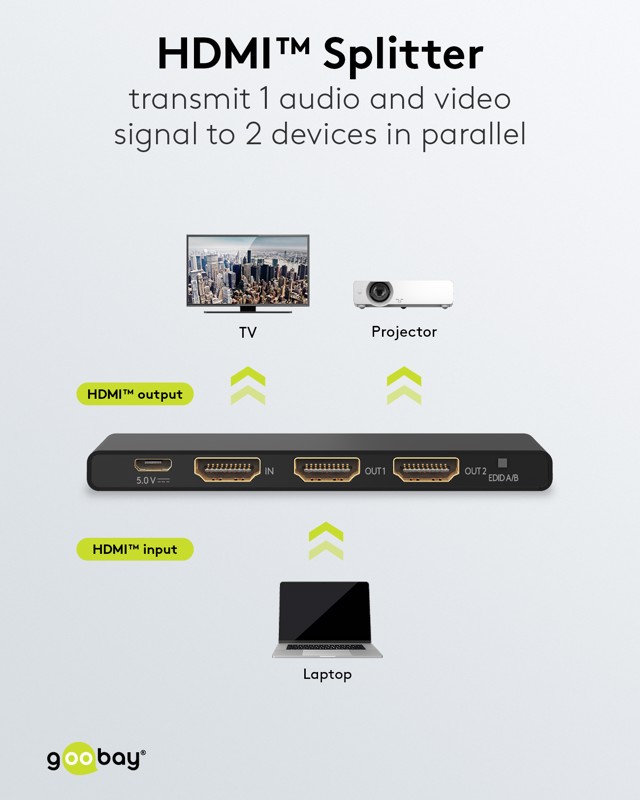 HDMI deilir í 2, 4K60 Hz 18Gbit/s - 58481 - Image 2