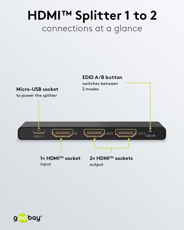 HDMI deilir í 2, 4K60 Hz 18Gbit/s - 58481 - Image 5