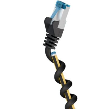 Netkapall 0,5 m. Cat6A S-FTP, svartur - 79264